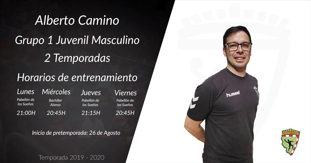 Alberto Camino entrenador de 1ª juvenil masculino temporada 2019-2020