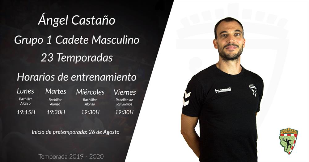 Ángel Castaño entredaor de 1ª cadete masculino temporada 2019-2020