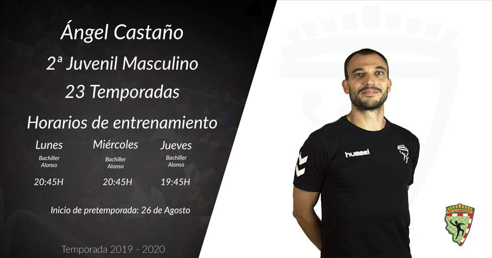 Ángel Castaño entrenador 2ª juvenil masculino temporada 2019-2020