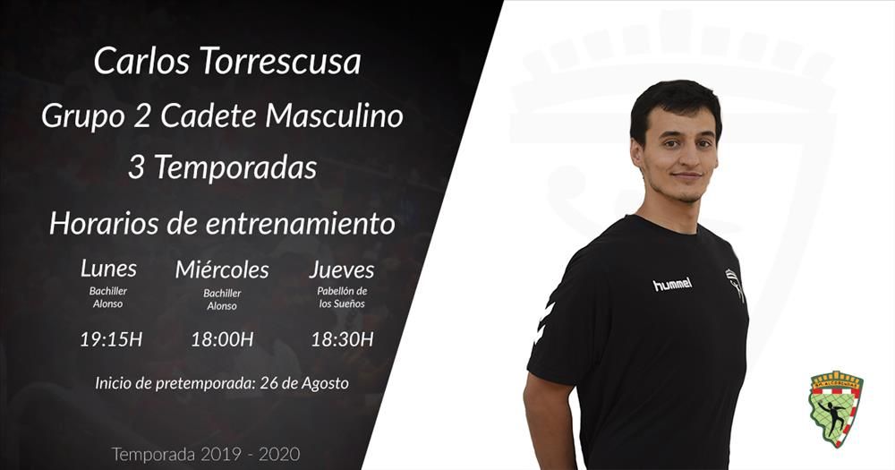 Carlos Torrescusa entrenador 2ª cadete masculino temporada 2019-2020