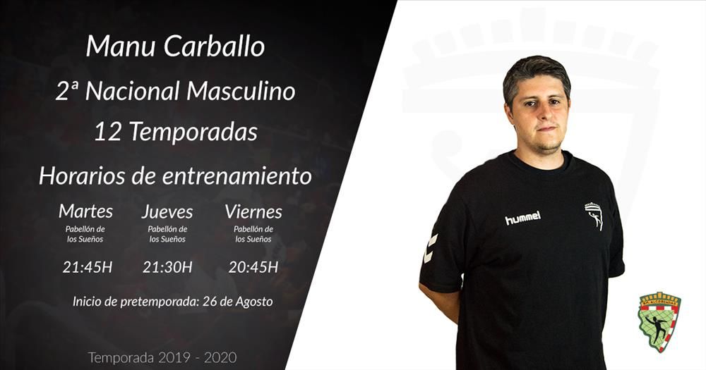 Manu Carballo entrenador de 2ª Nacional Masculino temporada 2019-2020