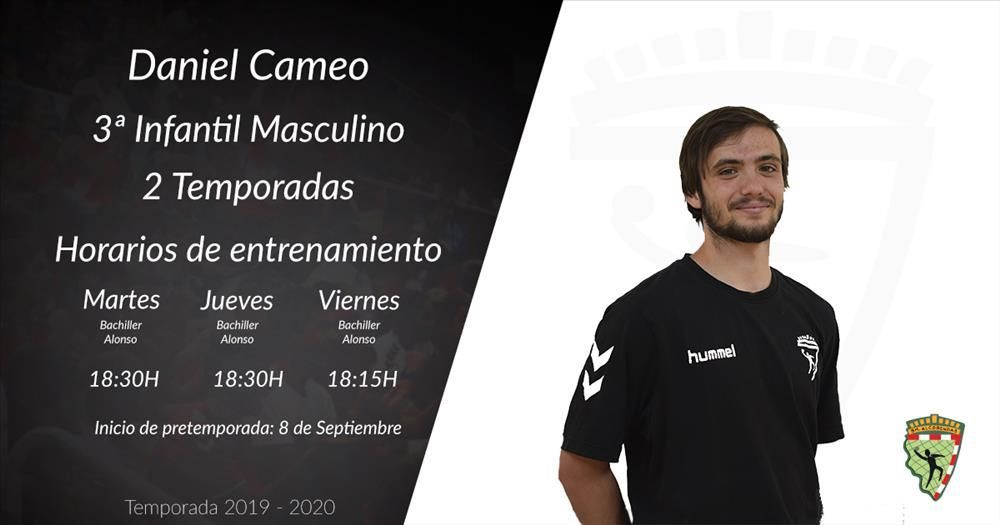 Daniel Cameo entrenador de 3ª infantil masculino temporada 2019-2020