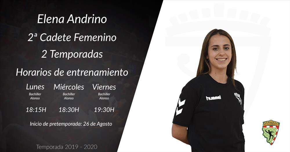 Elena Andrino entrenadroa 2ª cadete femenino temporada 2019-2020