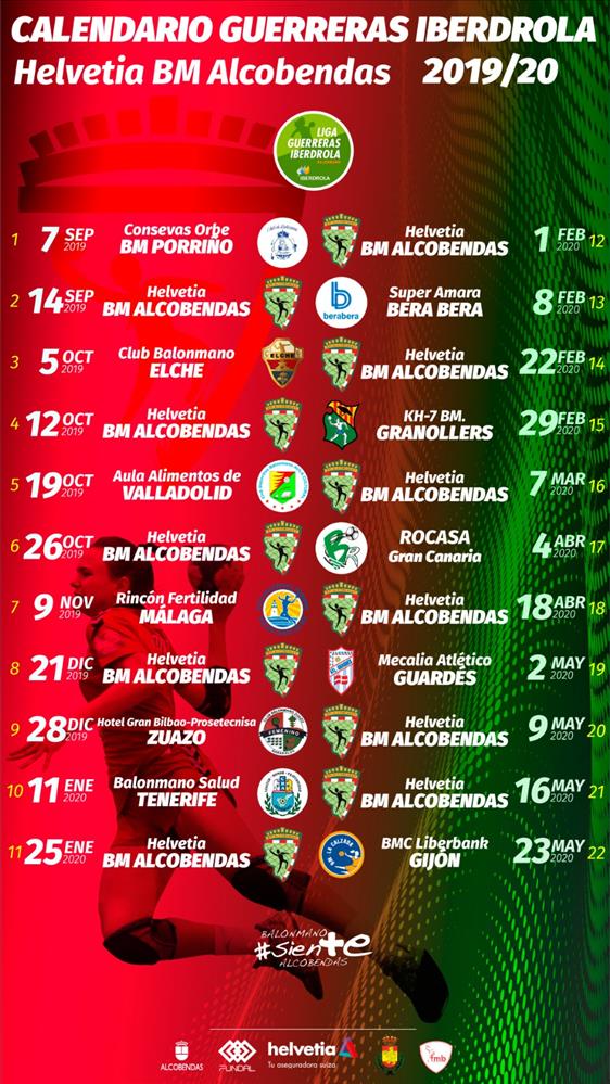 Calendario Liga Iberdrola 2019/2020
