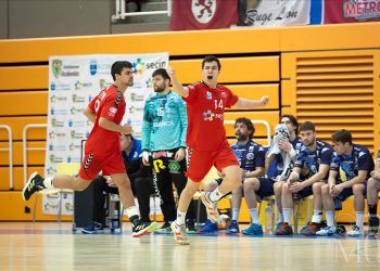 Celebración de un gol jugadora BM Alcobendas